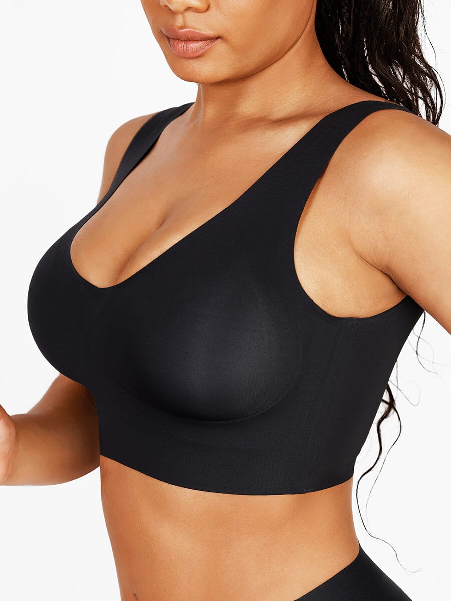 Wholesale Fitted V-Neck Seamless Bra Tank Top