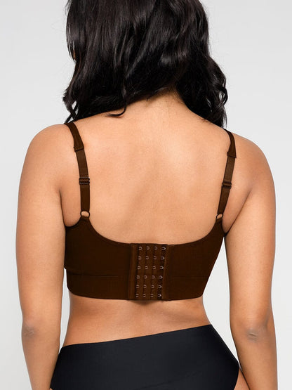 Großhandel Nahtlose Brust Unterstützung Zurück Fett Reduktion Innen BH Mit Herausnehmbaren cups