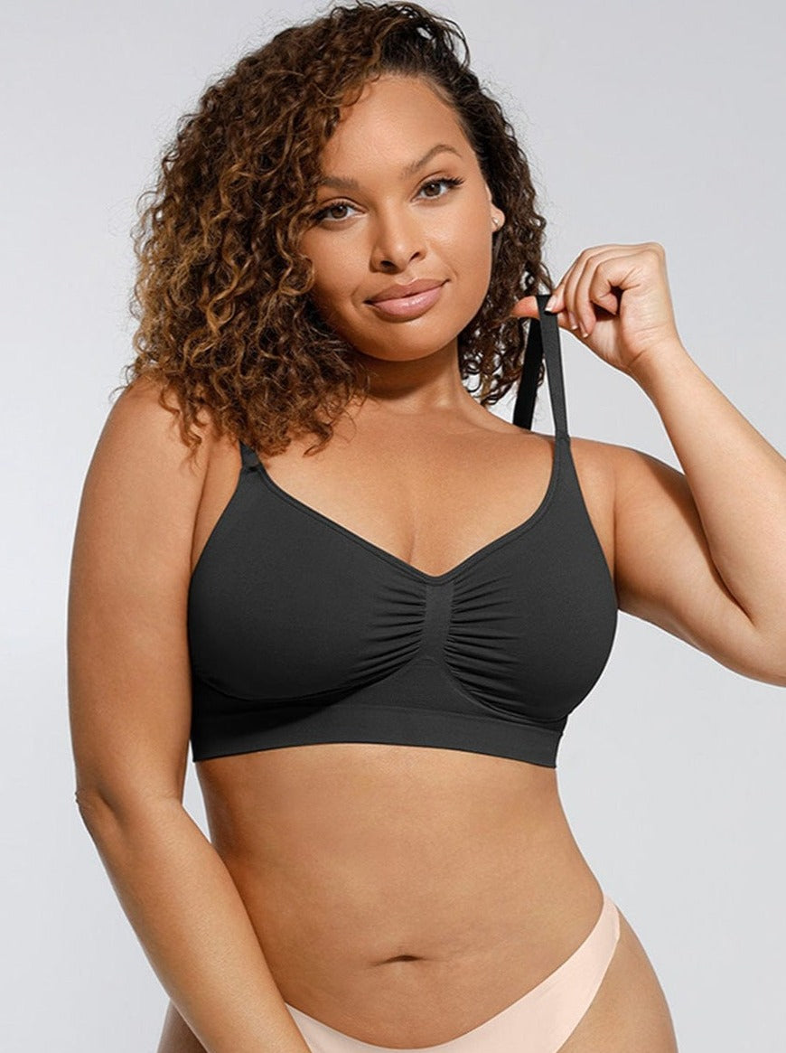 Wireless Supportive Shaping Bra with Adjustable Straps