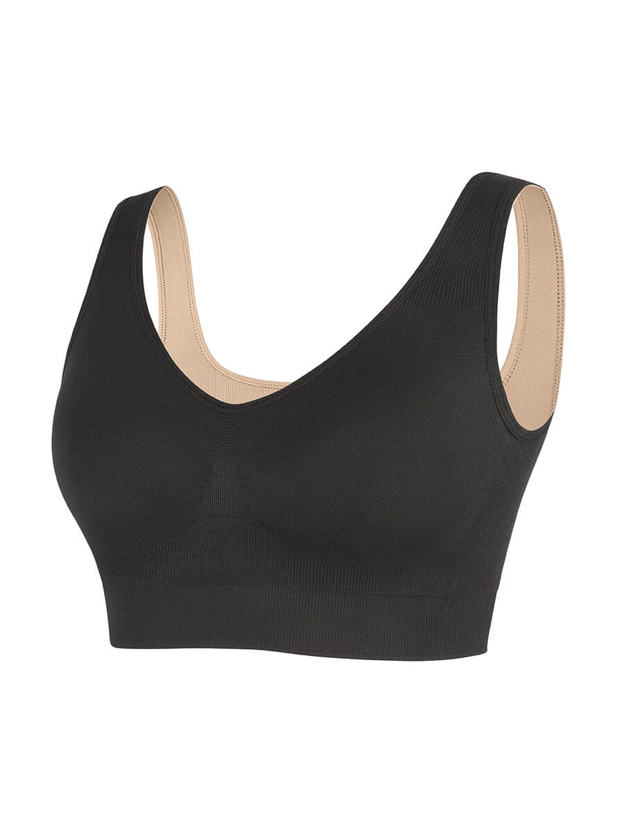 Wholesale Reversible Wireless Comfort Bust Support Shaper Bra with Removable Cups