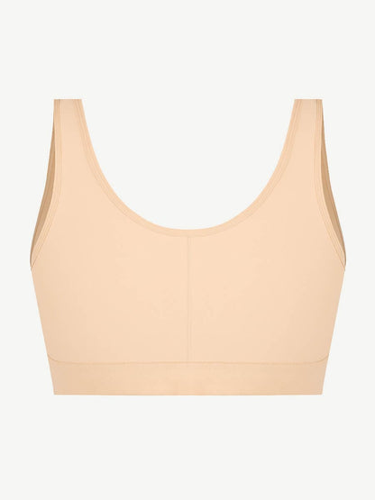 Soutien-gorge post-opératoire ajustable à fermeture frontale avec triple crochets