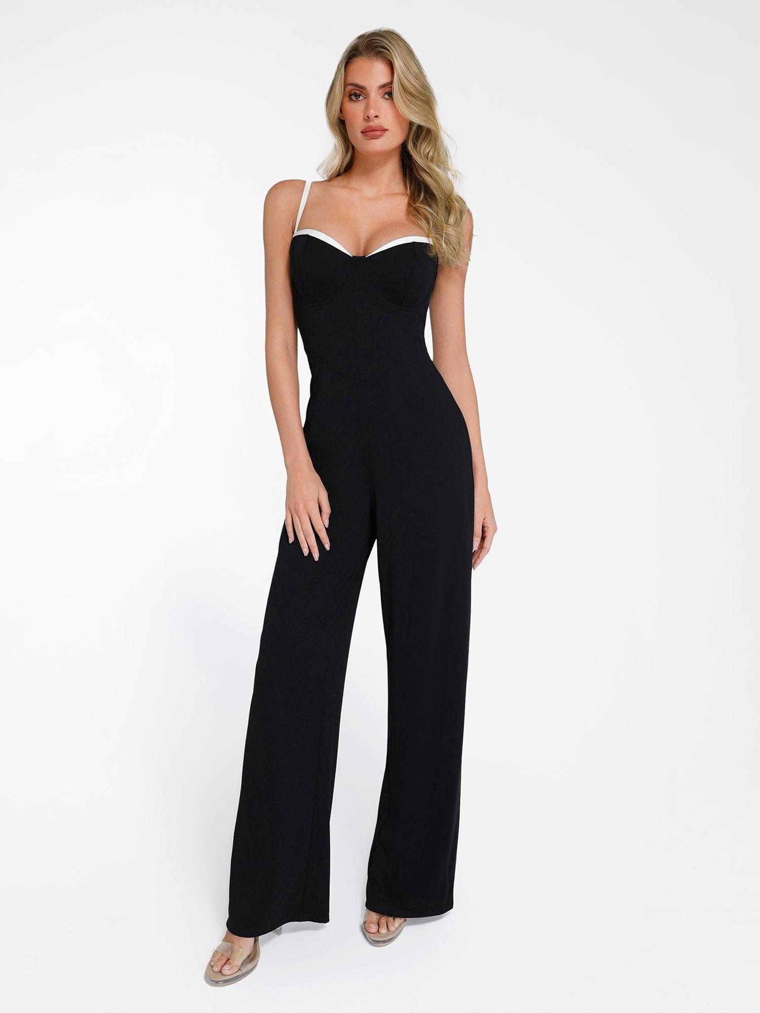 エムミーエメ 2way check slit combinaison Cady jumpsuit with cape, midnightblue | 