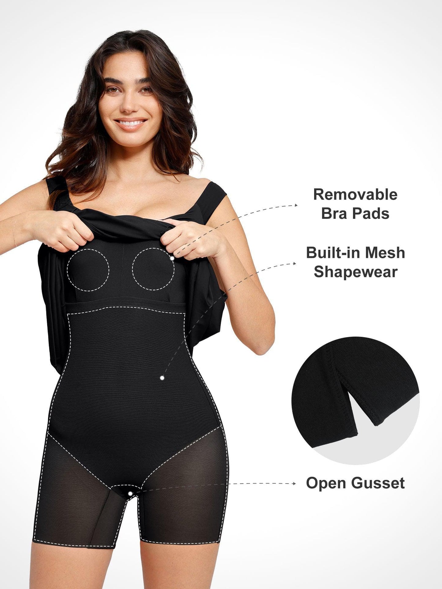 Built-in Shapewear Backless Dress or Jumpsuit