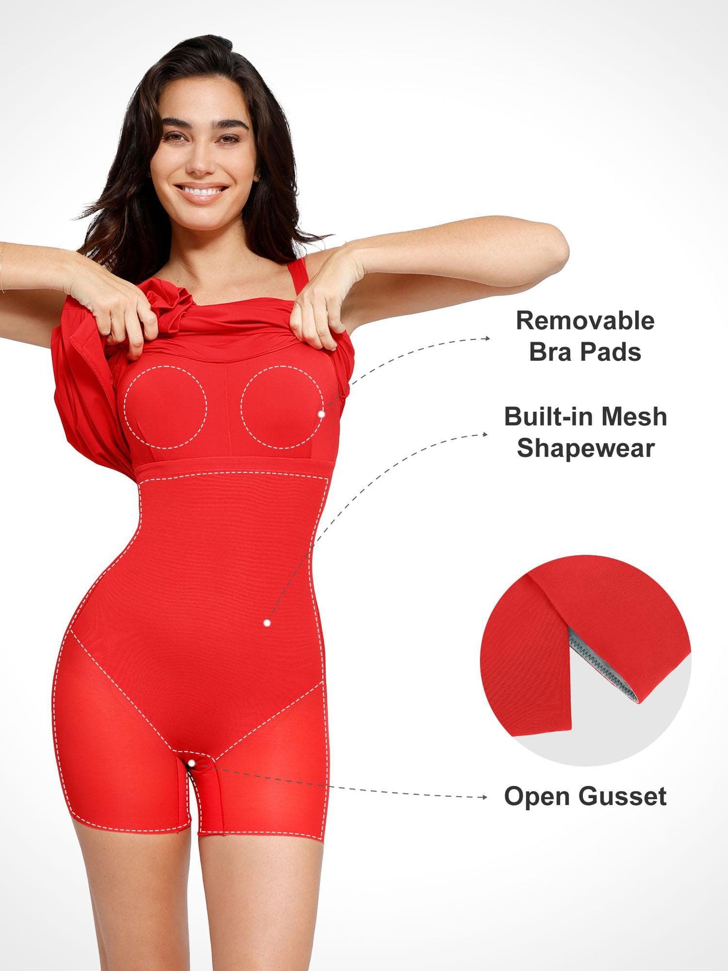 Built-in Shapewear Backless Dress or Jumpsuit