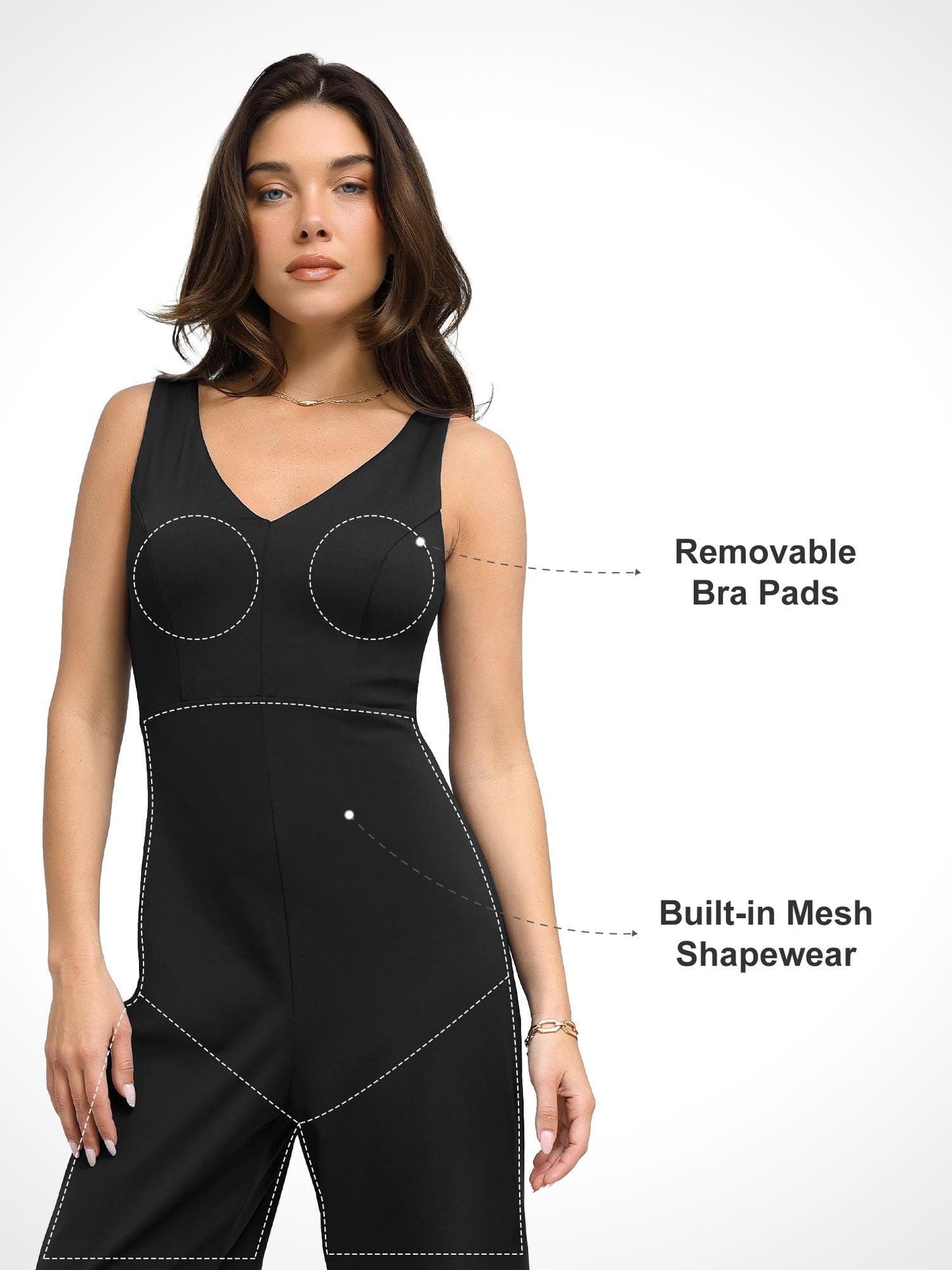 Built-in Shapewear Backless Dress or Jumpsuit