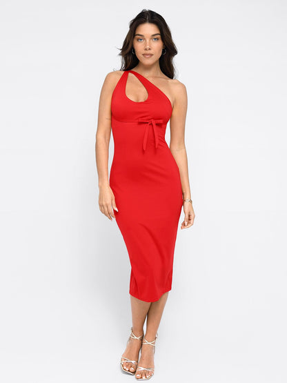 Das Shapewear-Kleid rückenfrei Neckholder Midi