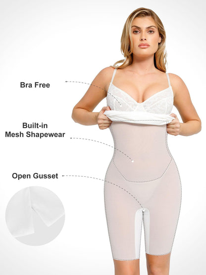 Das Shapewear Kleid Korsett Stil Spitze Midi