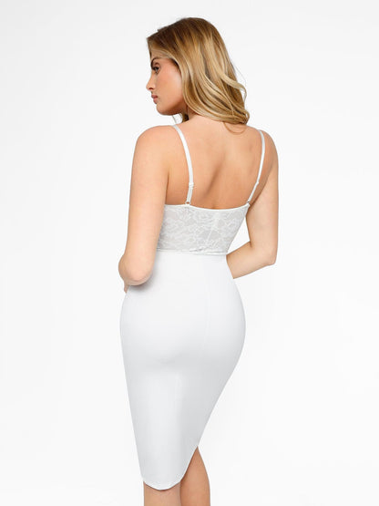 Das Shapewear Kleid Korsett Stil Spitze Midi
