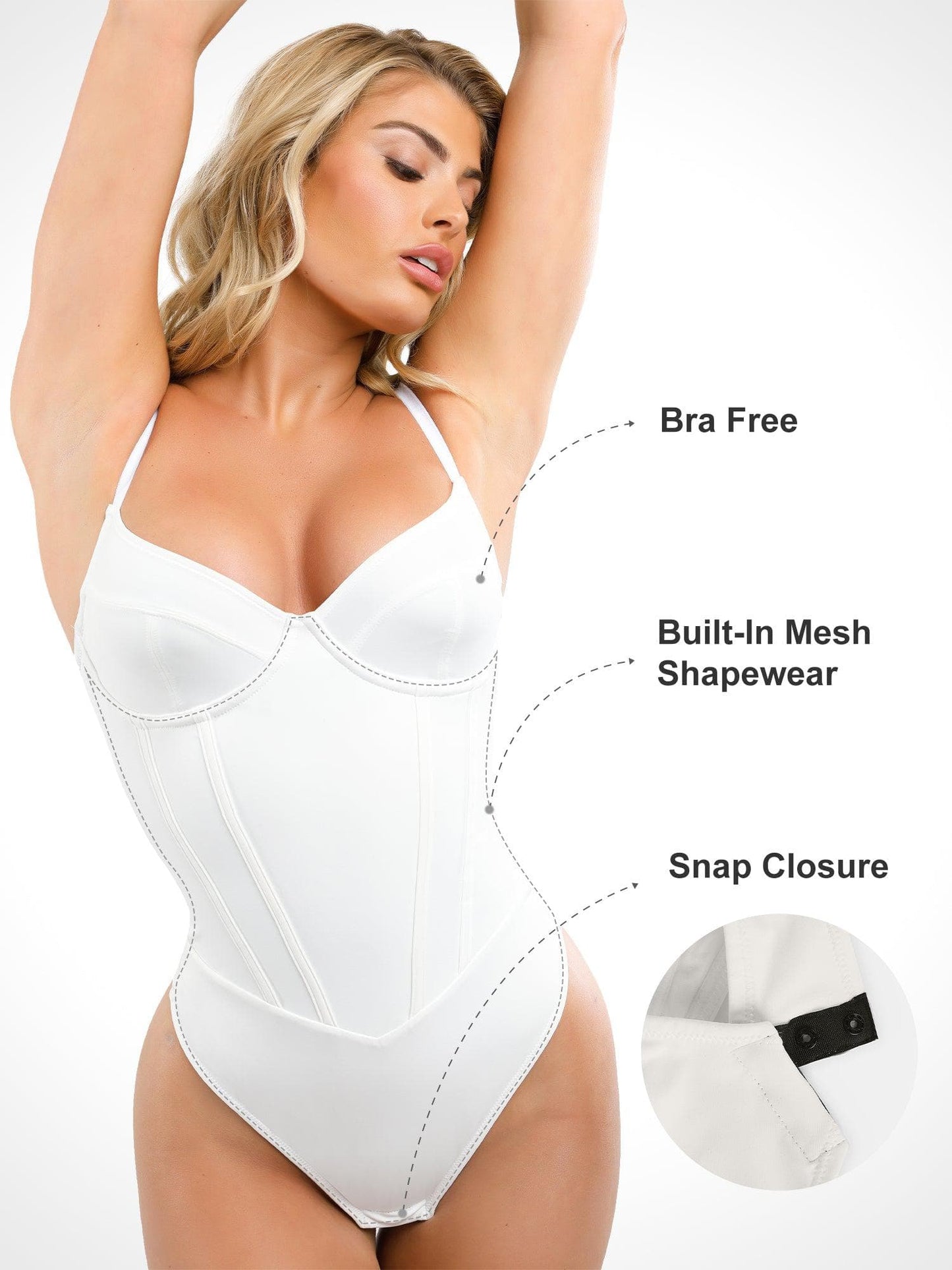 Integrierte Shapewear, Maxikleid im Korsettstil oder Tanga-Bodysuit