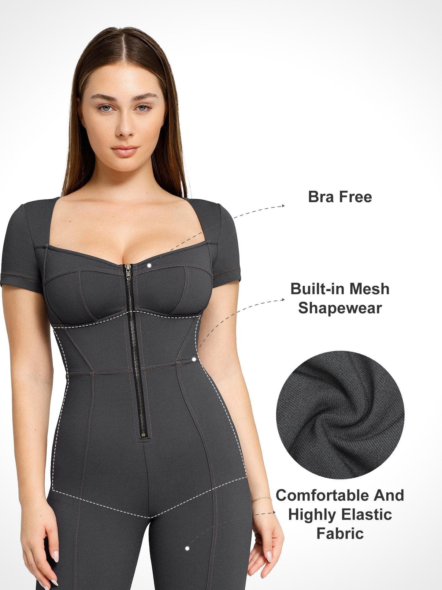 Built-In Shapewear Denim Bodysuit Or Dress Or Jumpsuit