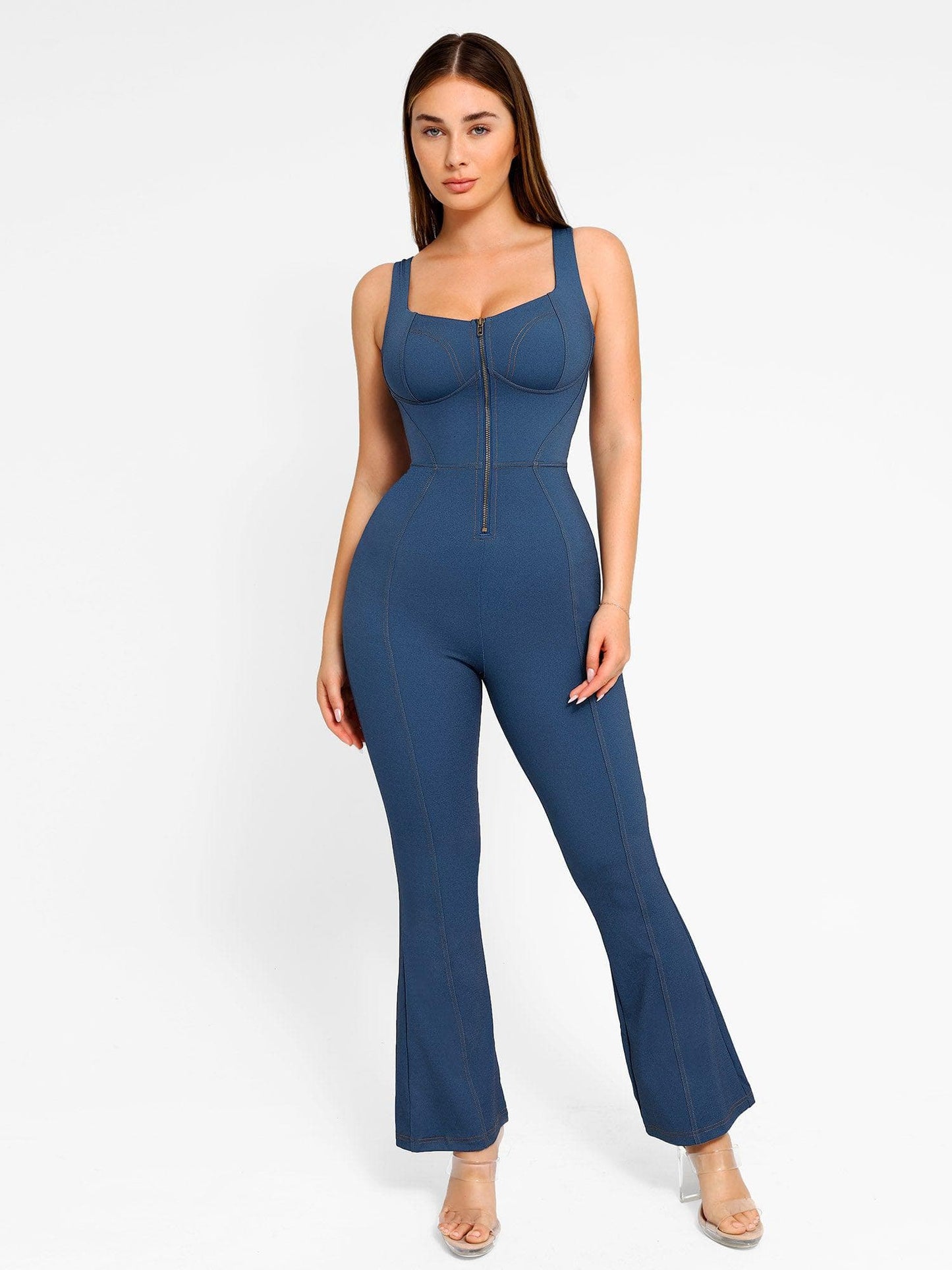 Built-In Shapewear Denim Bodysuit Or Dress Or Jumpsuit