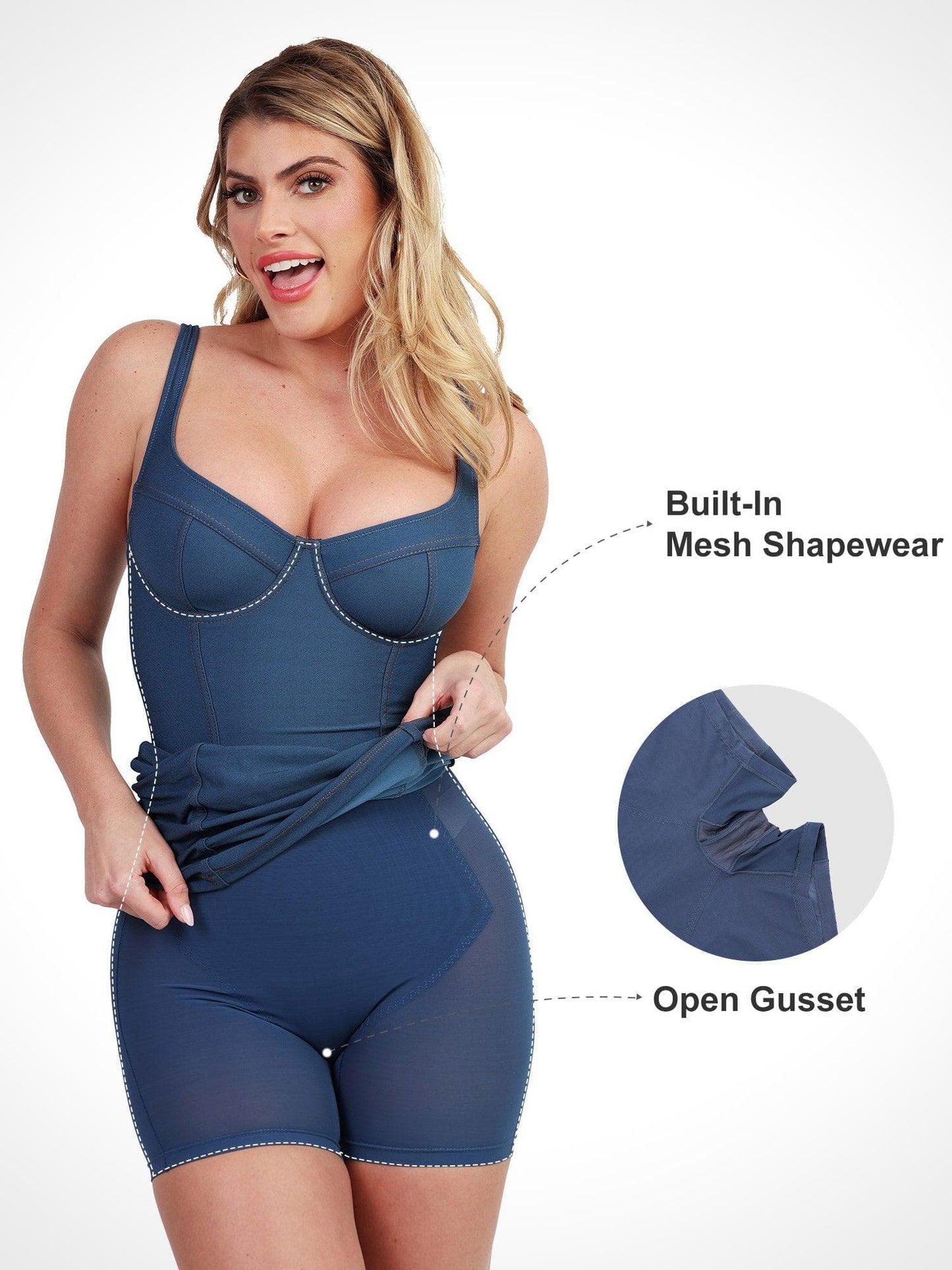 The Shapewear Dress Denim Bustier