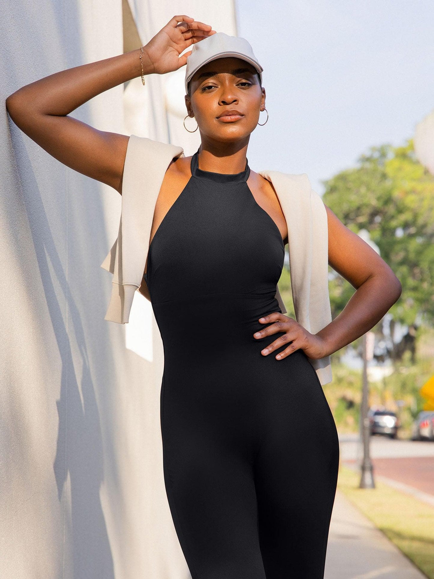 Built-In Shapewear Halter Jumpsuit Or Romper