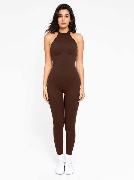 Built-In Shapewear Halter Jumpsuit Or Romper