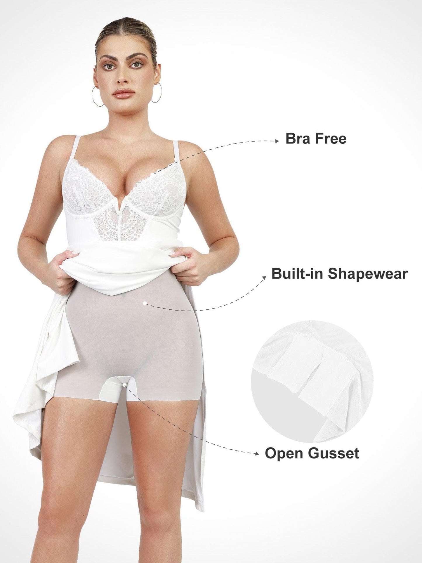 Built-In Shapewear Lace Bodysuit Or Jumpsuit Or Dress