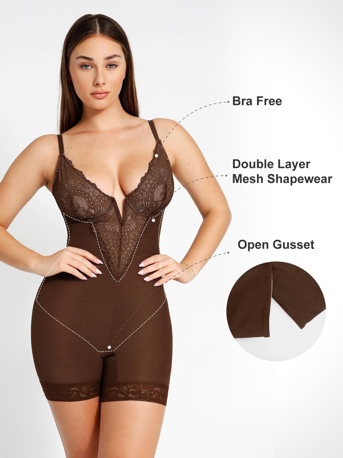 Built-In Shapewear Lace Bodysuit Or Jumpsuit Or Dress