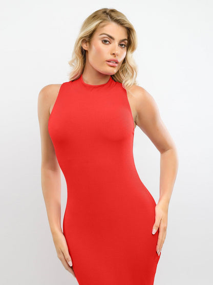 The Shapewear Dress Mock Neck Modal Maxi
