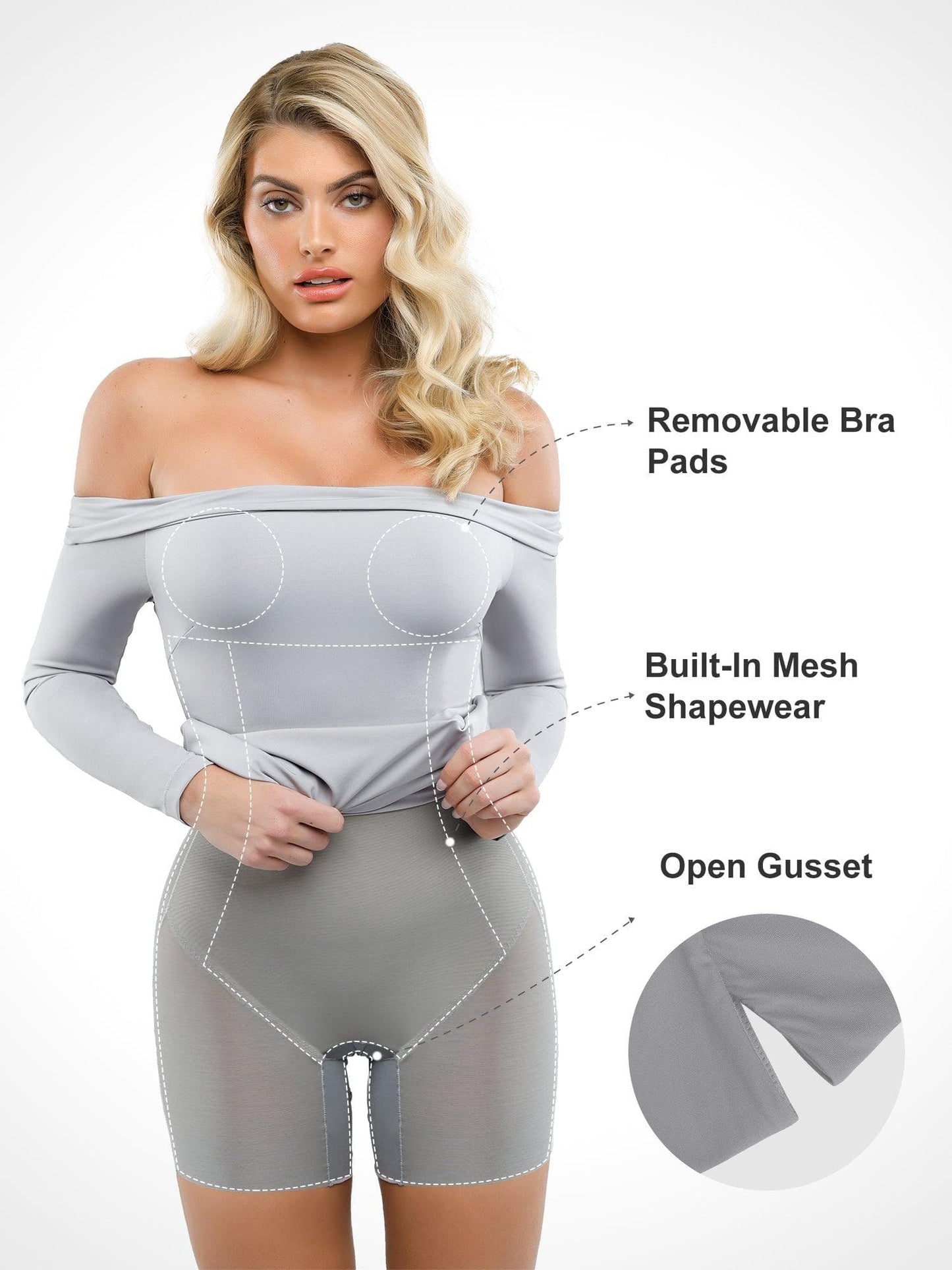 The Shapewear Dresses Off Shoulder