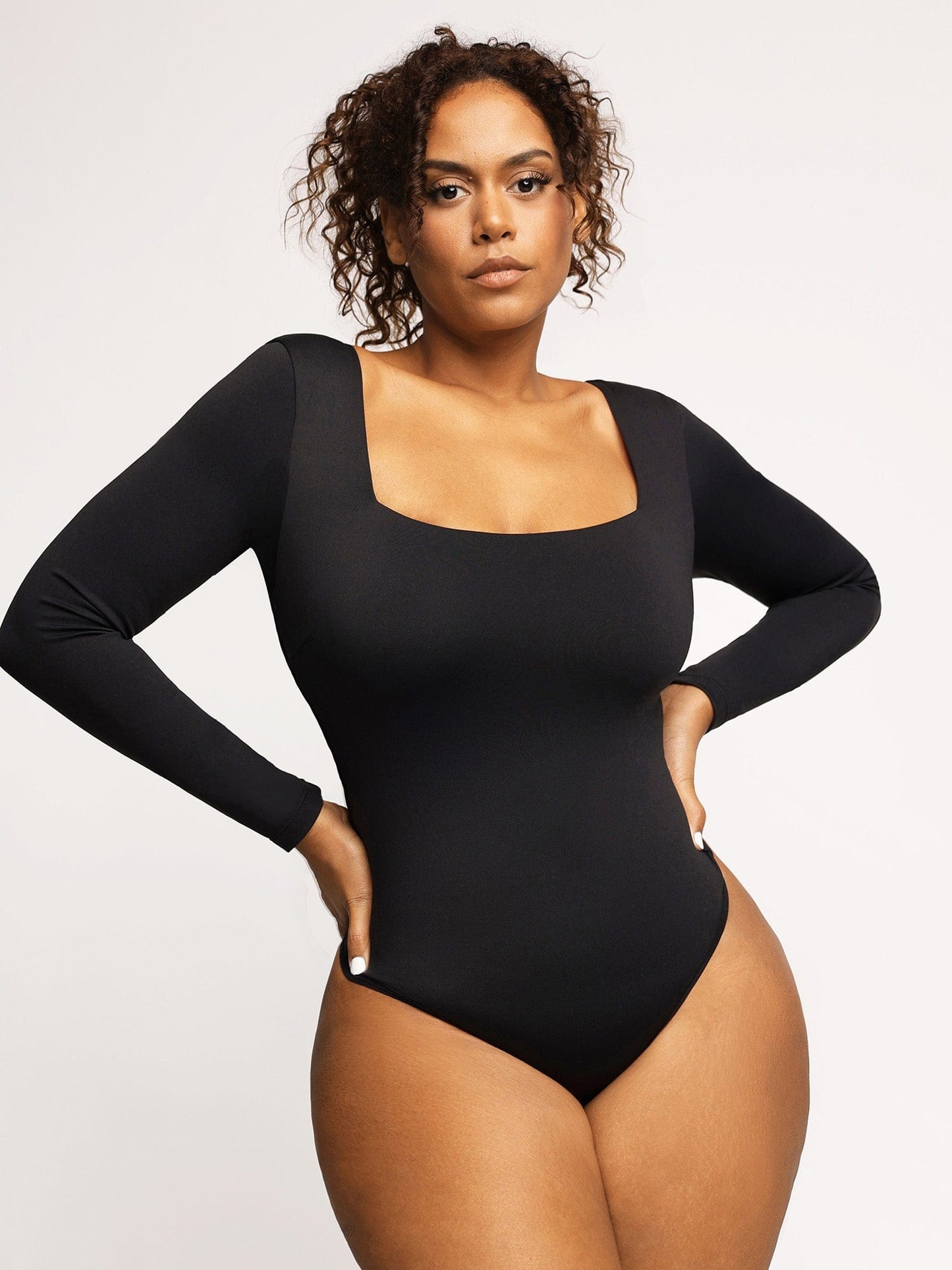 The Shapewear Bodysuit Contour Long Sleeve Square Neck