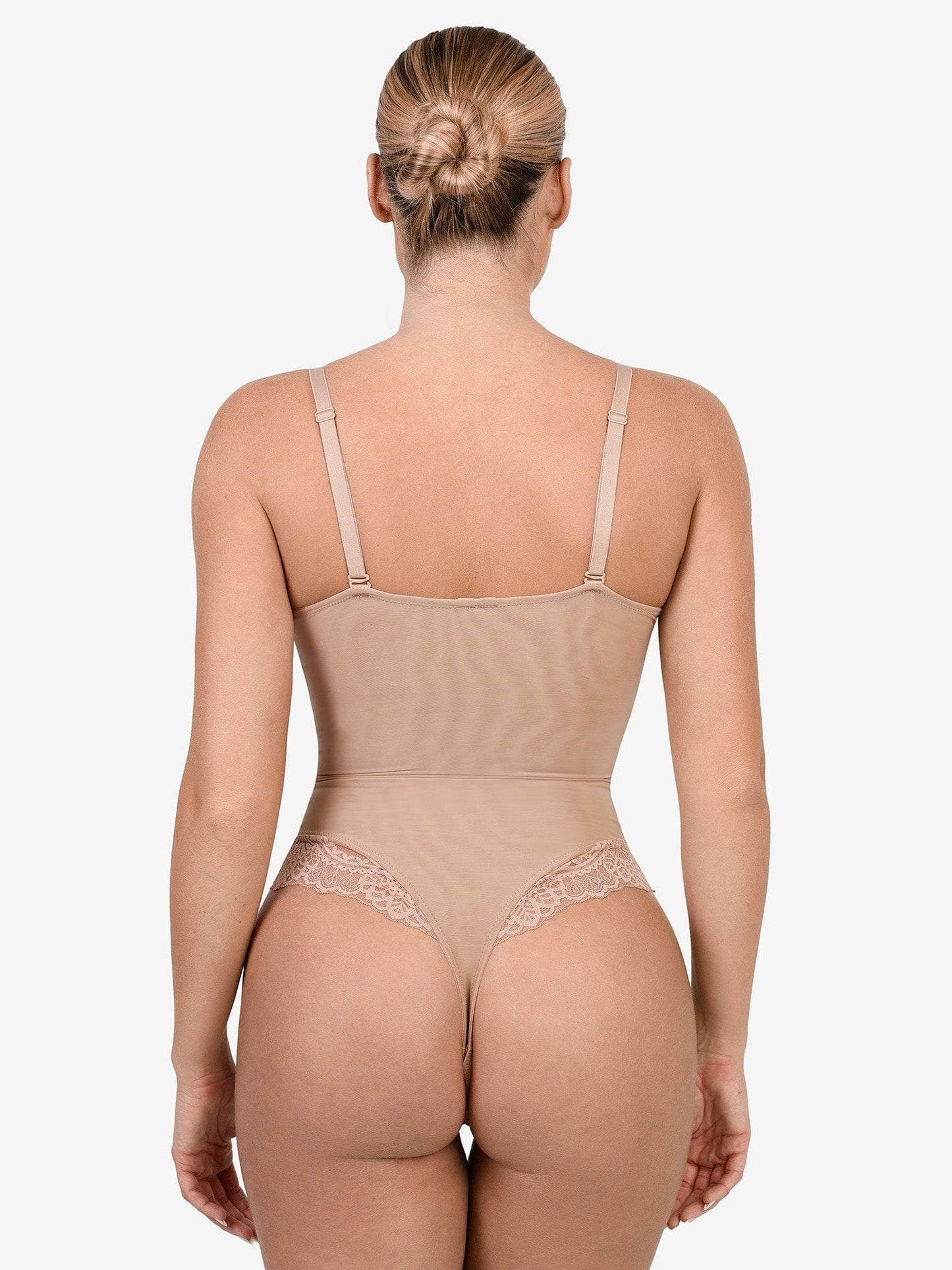 The Shapewear Bodysuit Deep-V Neck Lace Thong