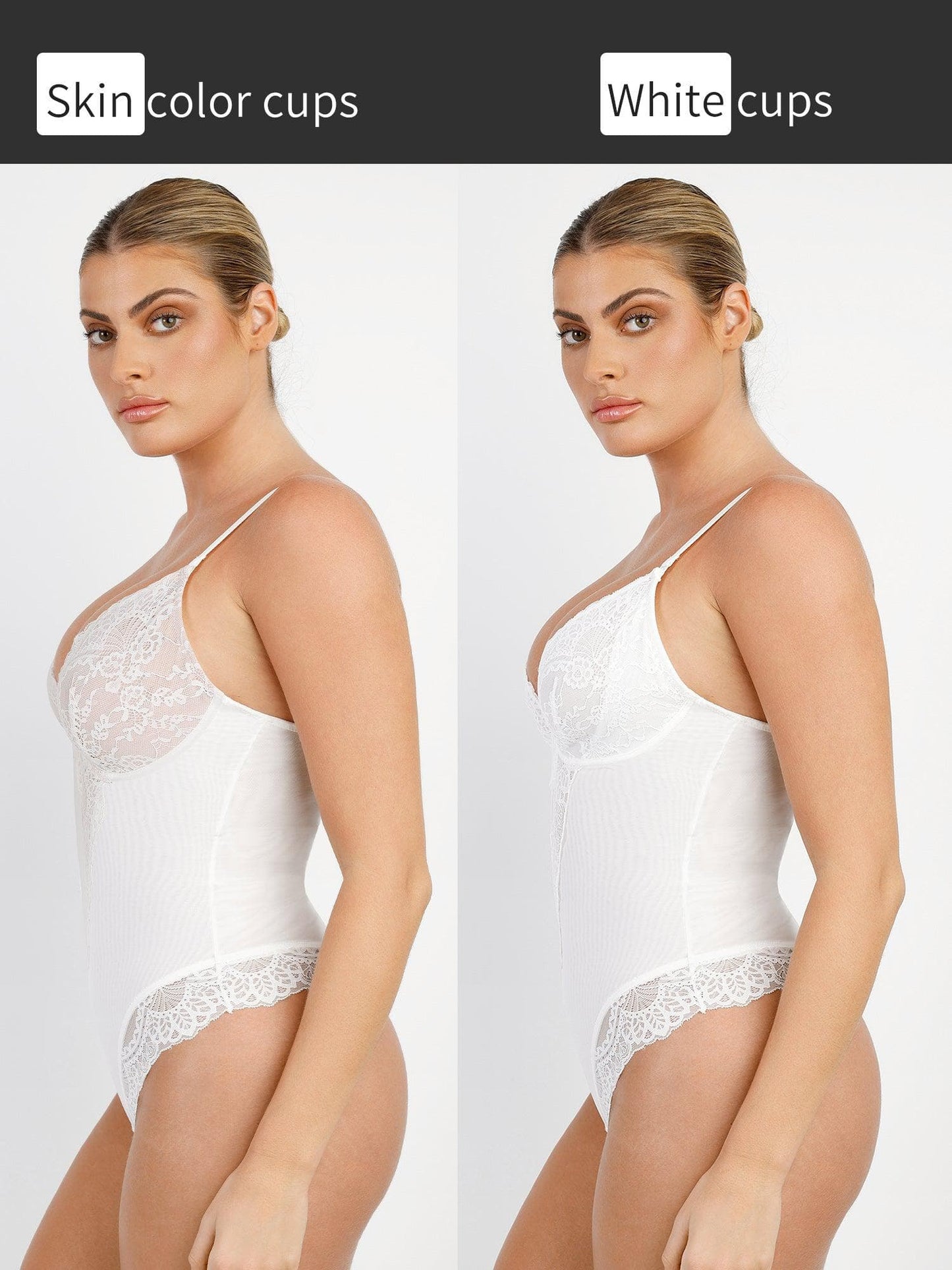 The Shapewear Bodysuit Deep-V Neck Lace Thong