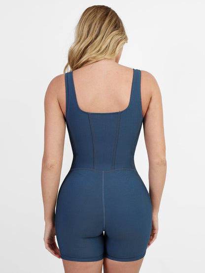 Der Shapewear Romper Denim Einteiler