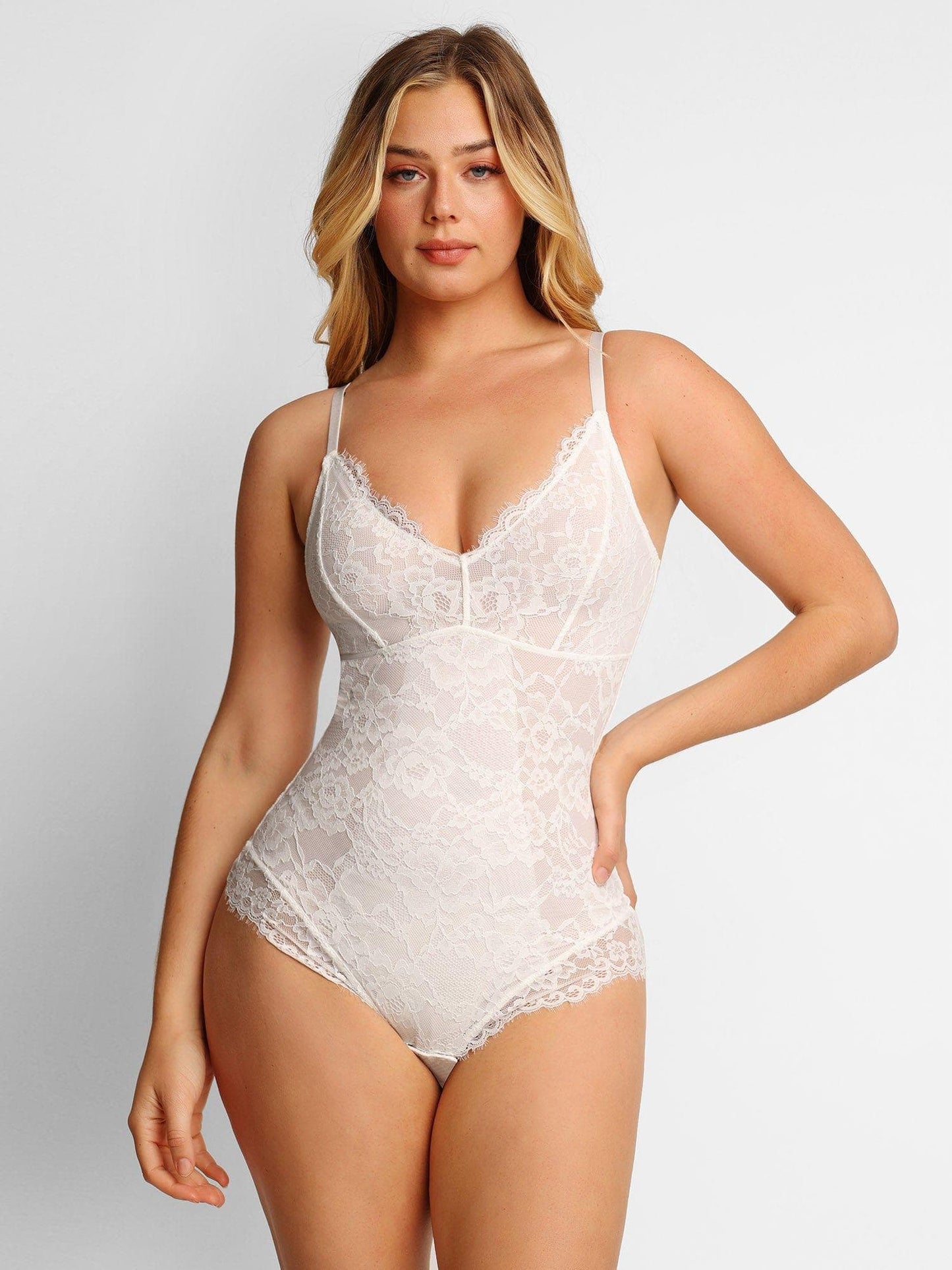 The Shapewear Bodysuit Lace Smooth Firm Control Thong