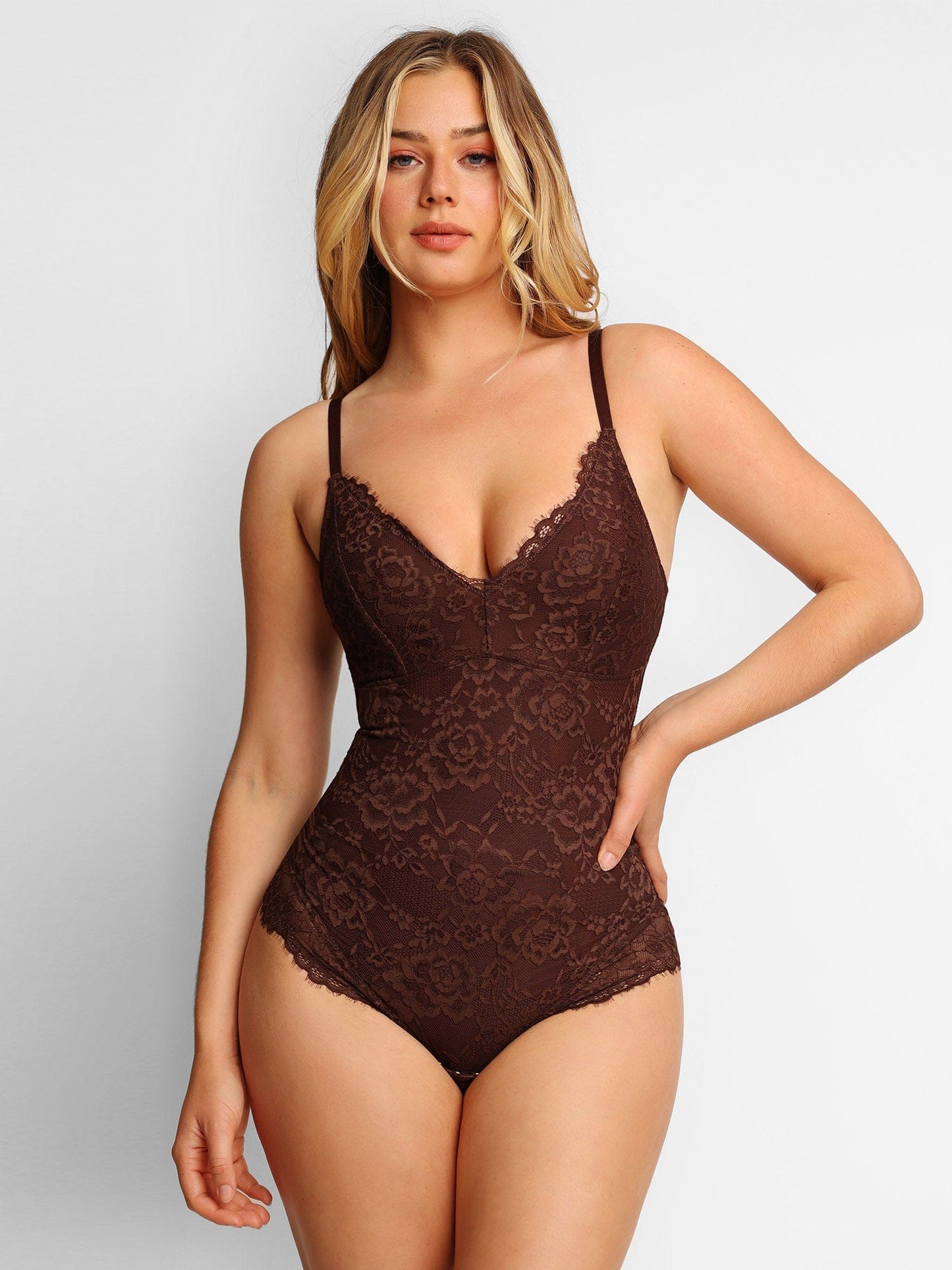 The Shapewear Bodysuit Lace Smooth Firm Control Thong