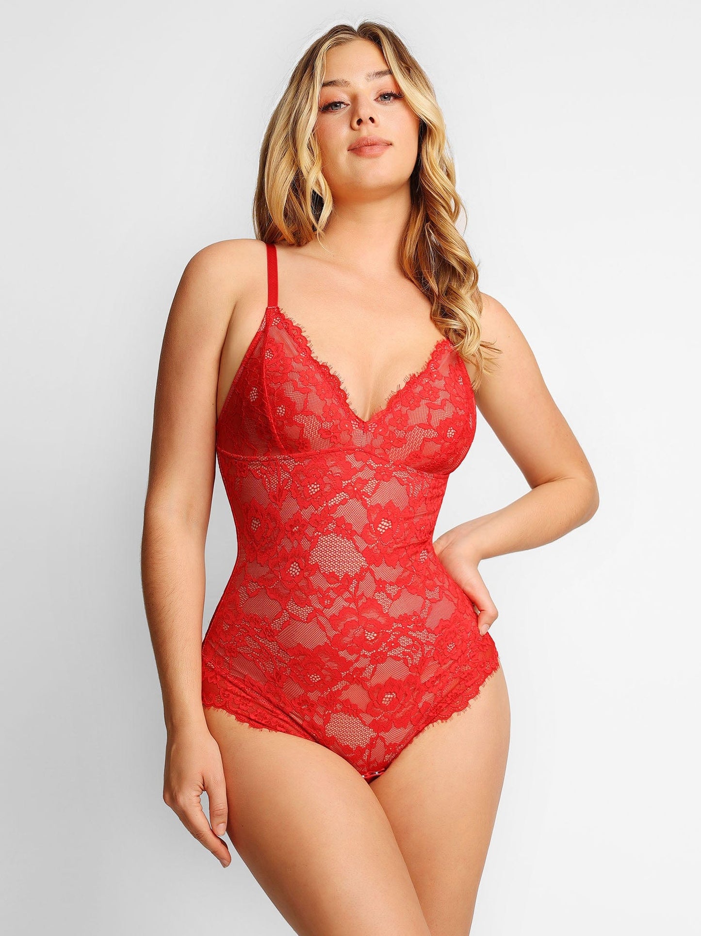 The Shapewear Bodysuit Lace Smooth Firm Control Thong