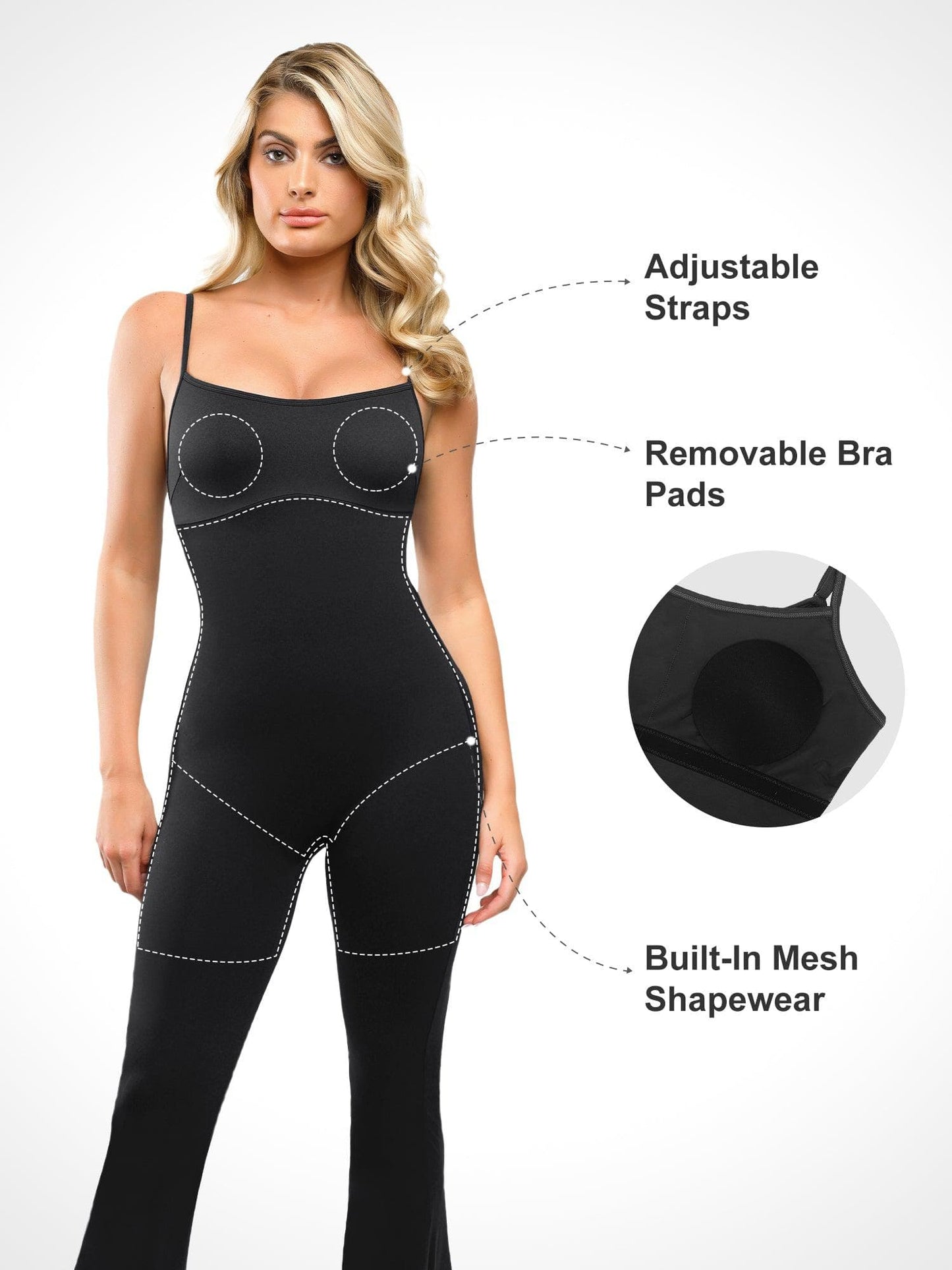 The Shapewear Jumpsuit One Piece Flare Slip