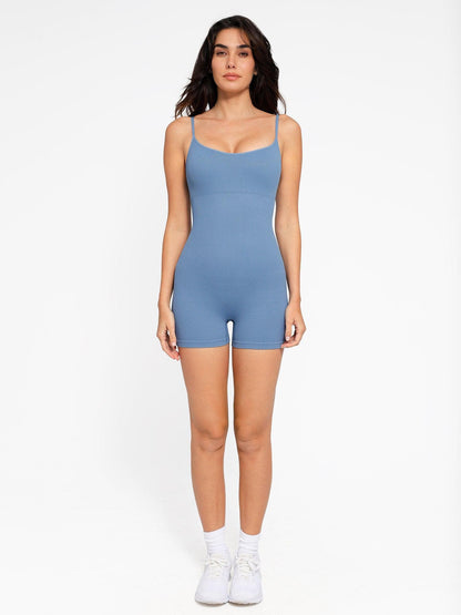 Das nahtlose gerippte Shapewear-Oberteil