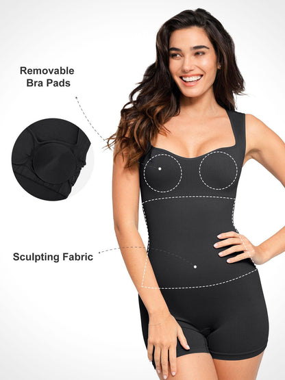 The Shapewear Romper Seamless Sweetheart Neckline