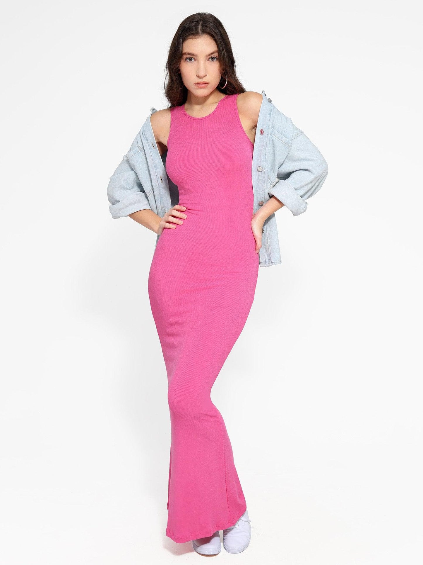 The Shapewear Dress Crew Neck Sleeveless Maxi