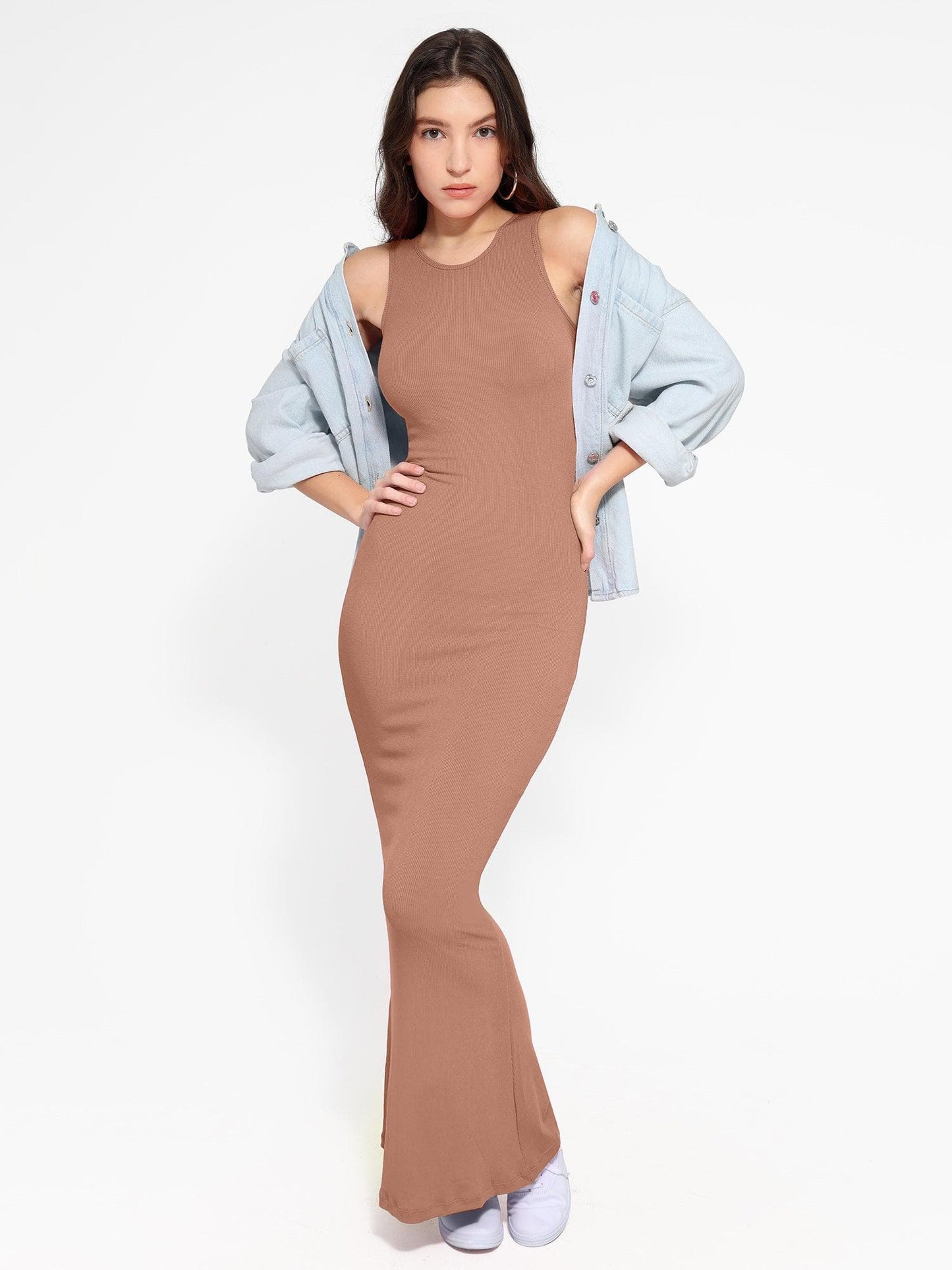 The Shapewear Dress Crew Neck Sleeveless Maxi