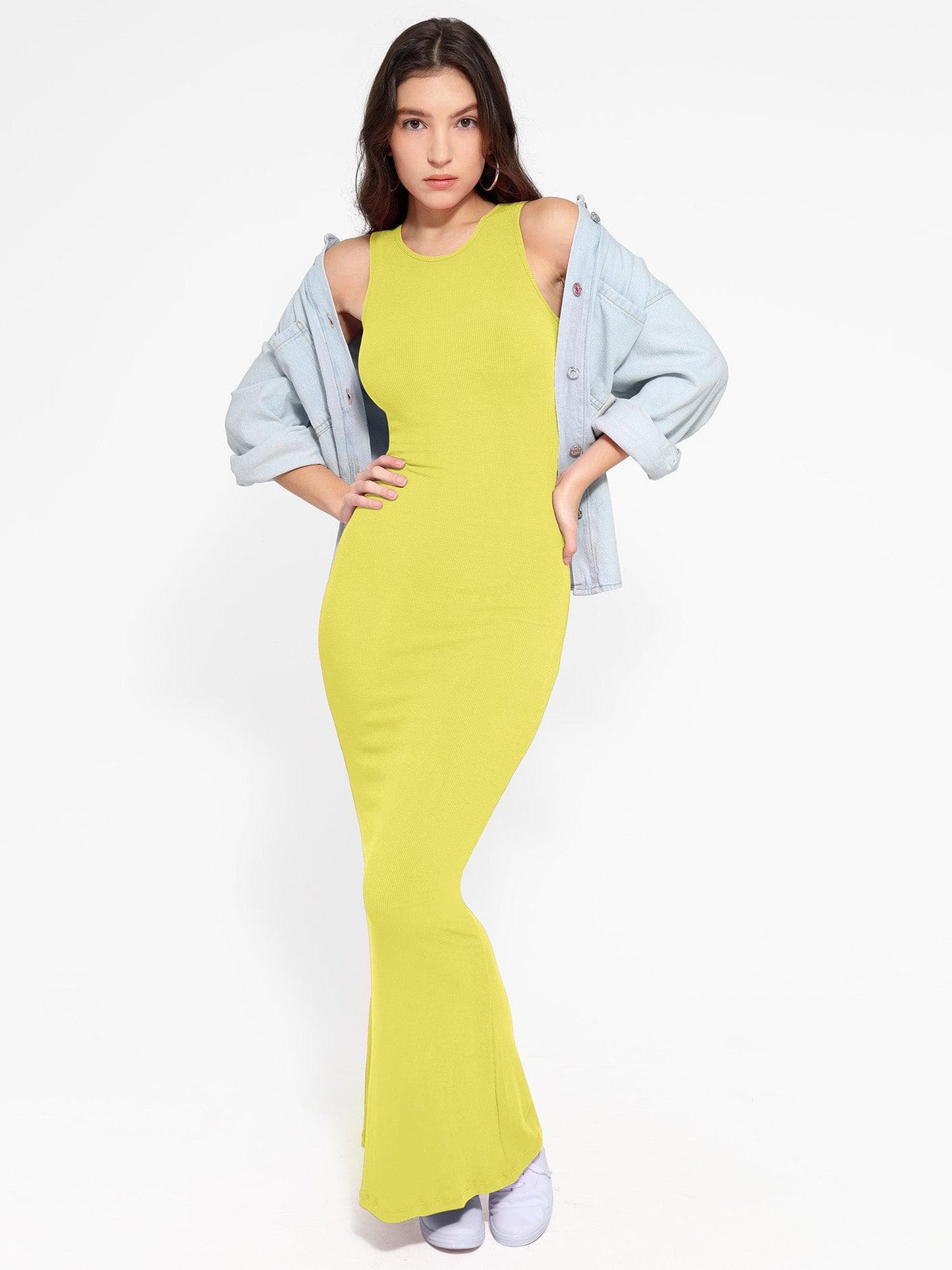 The Shapewear Dress Crew Neck Sleeveless Maxi