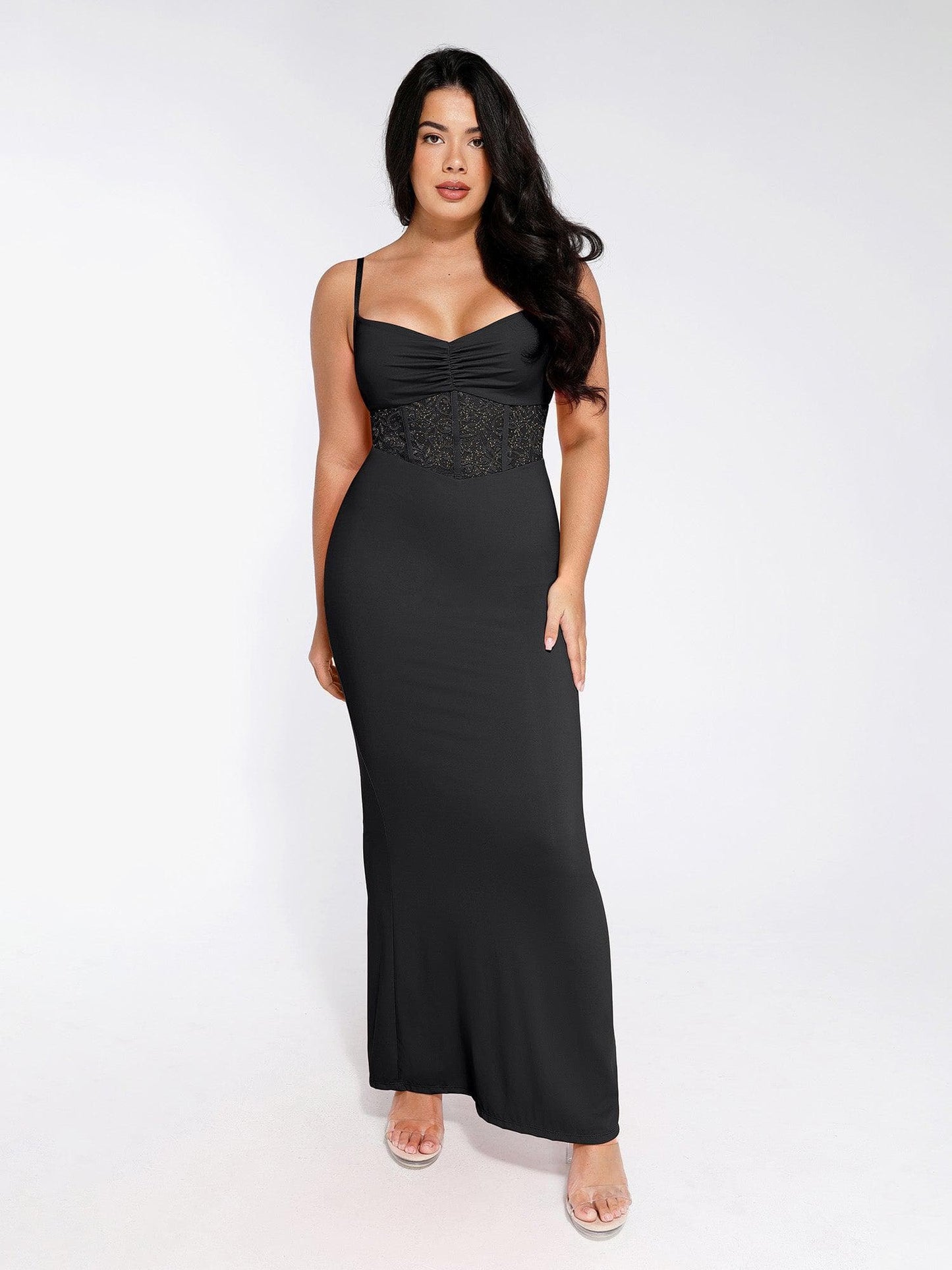 The Shapewear Dress Mermaid Hem Lace Slip Maxi