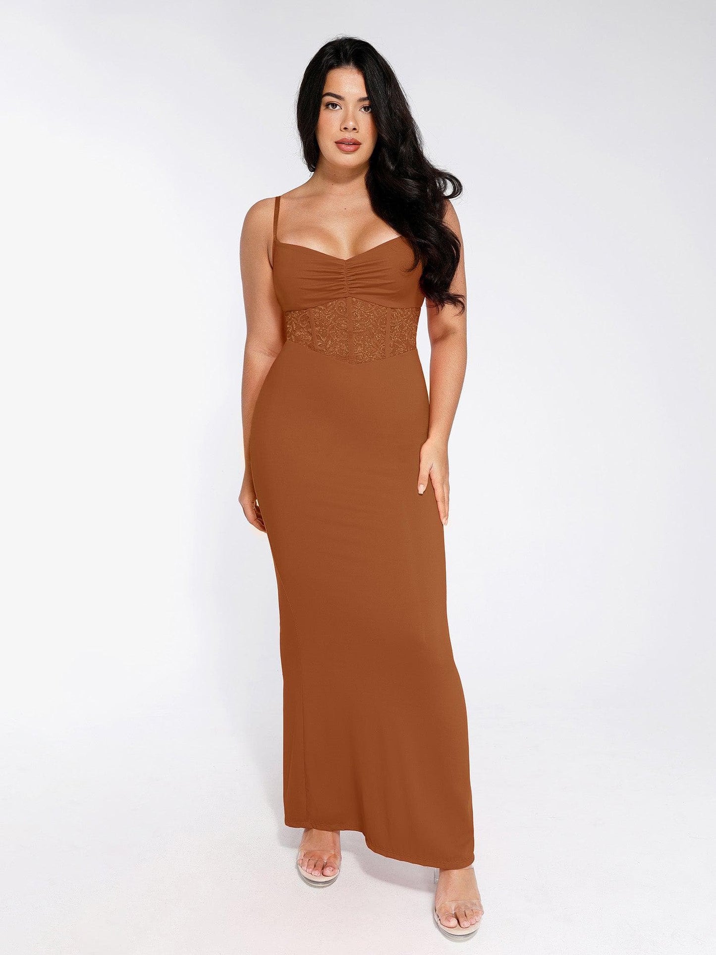 The Shapewear Dress Mermaid Hem Lace Slip Maxi