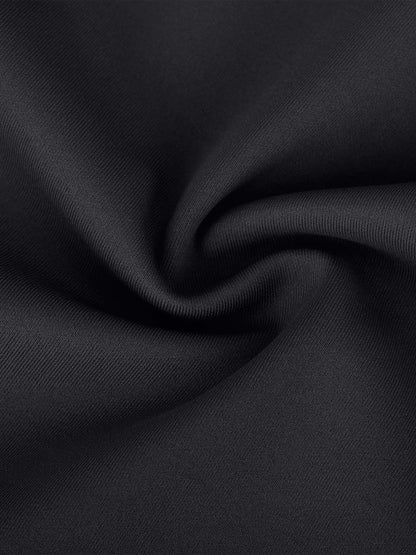 La robe gainante mi-longue en dentelle à col en V