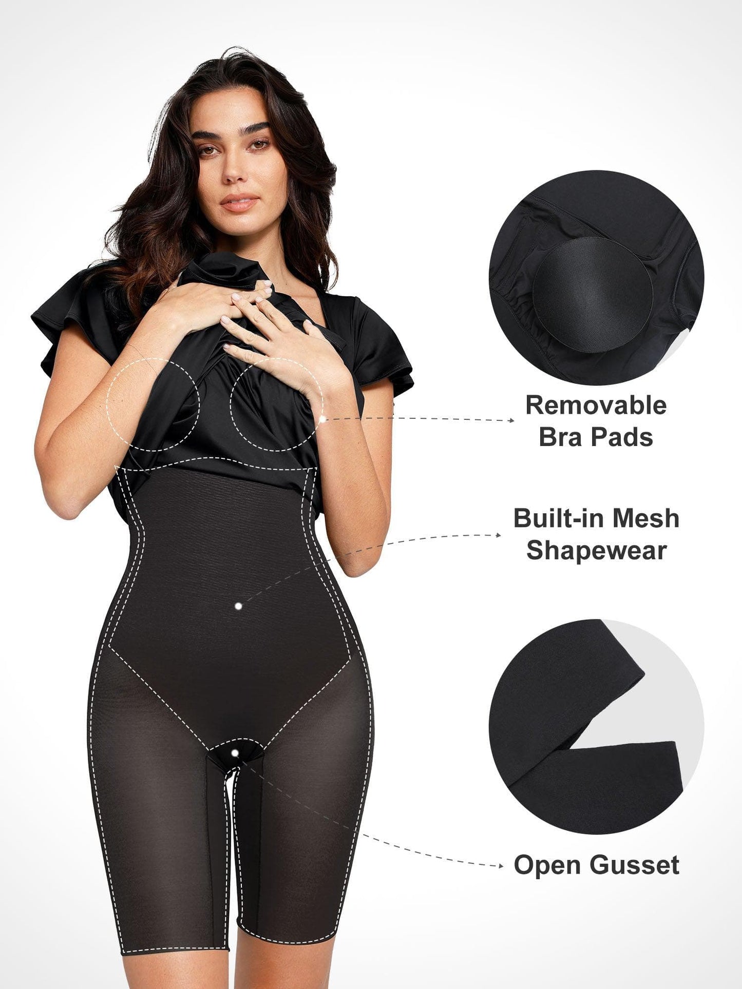 Die Shapewear Kleider A-Linie Midi