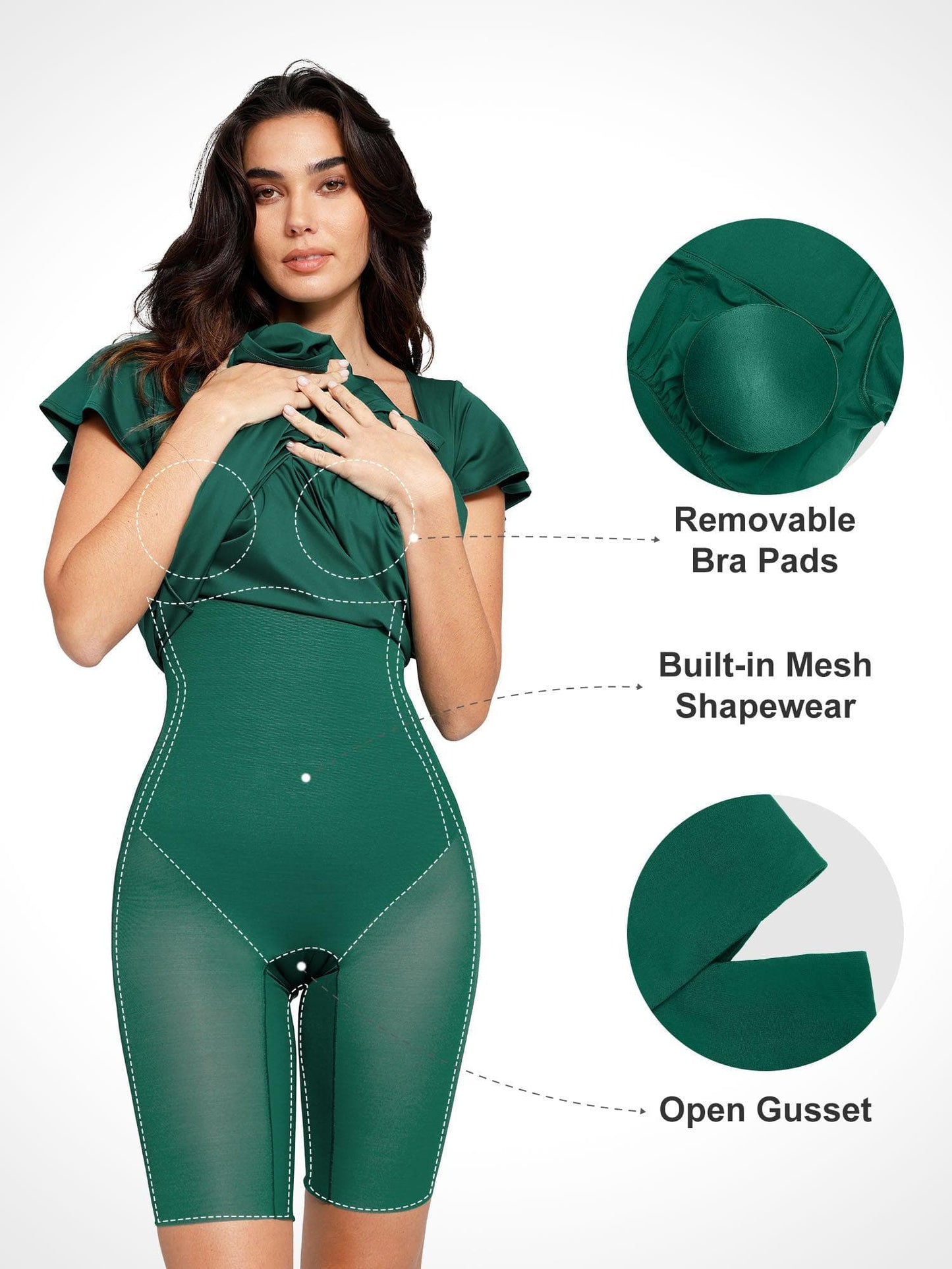 Die Shapewear Kleider A-Linie Midi