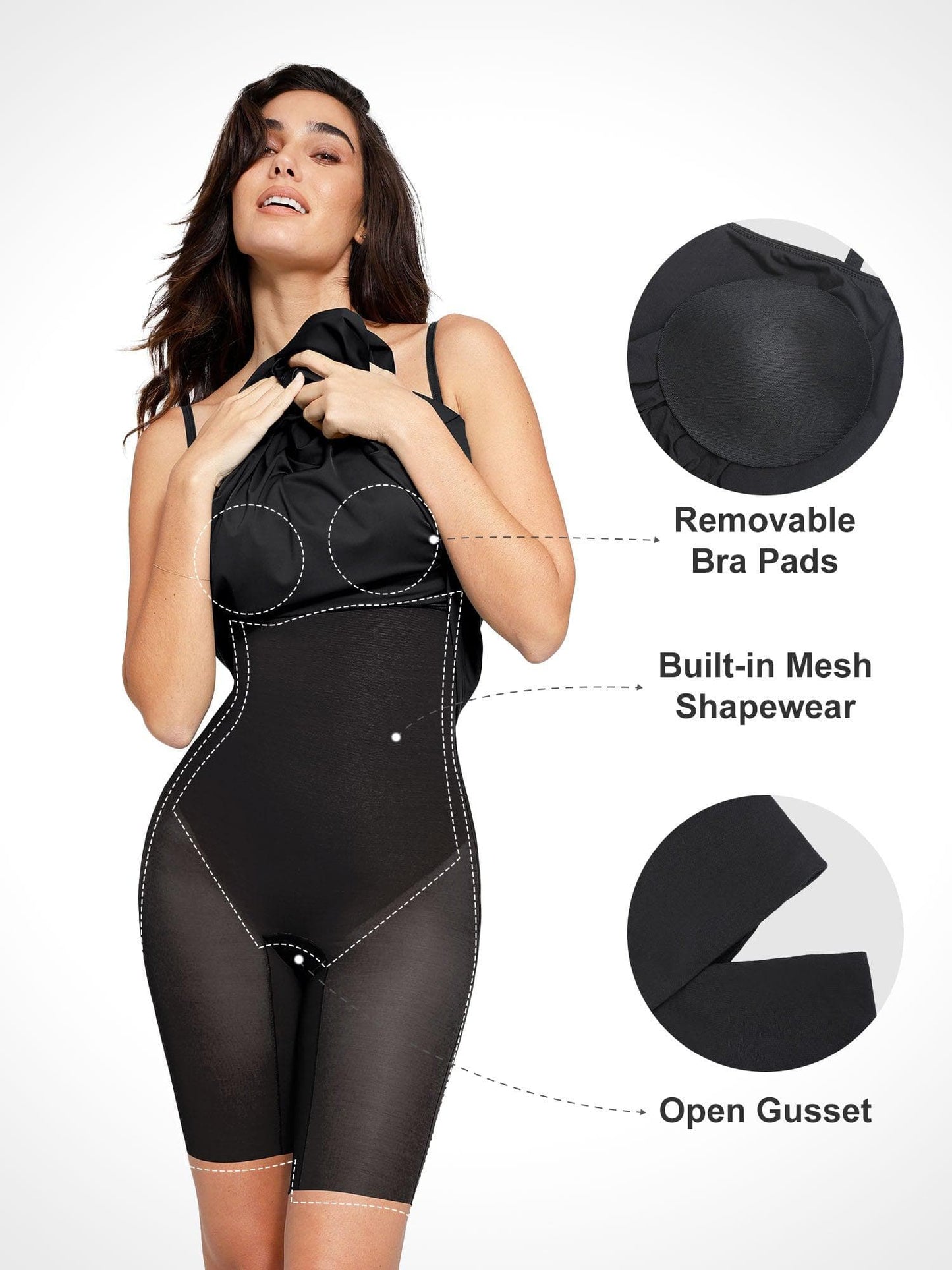 Die Shapewear Kleider A-Linie Midi