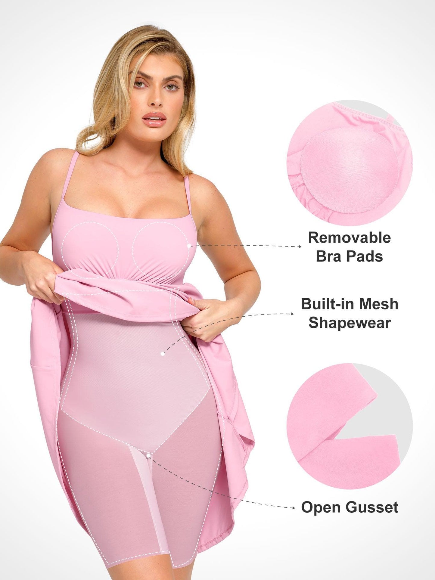 Die Shapewear Kleider A-Linie Midi