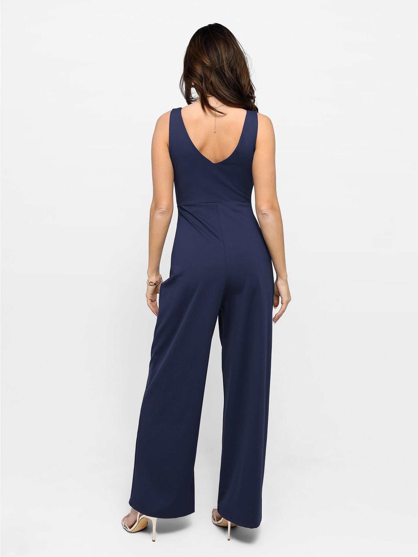 The Shapewear Jumpsuit V Neck Wide-Leg Sleeveless or Dress