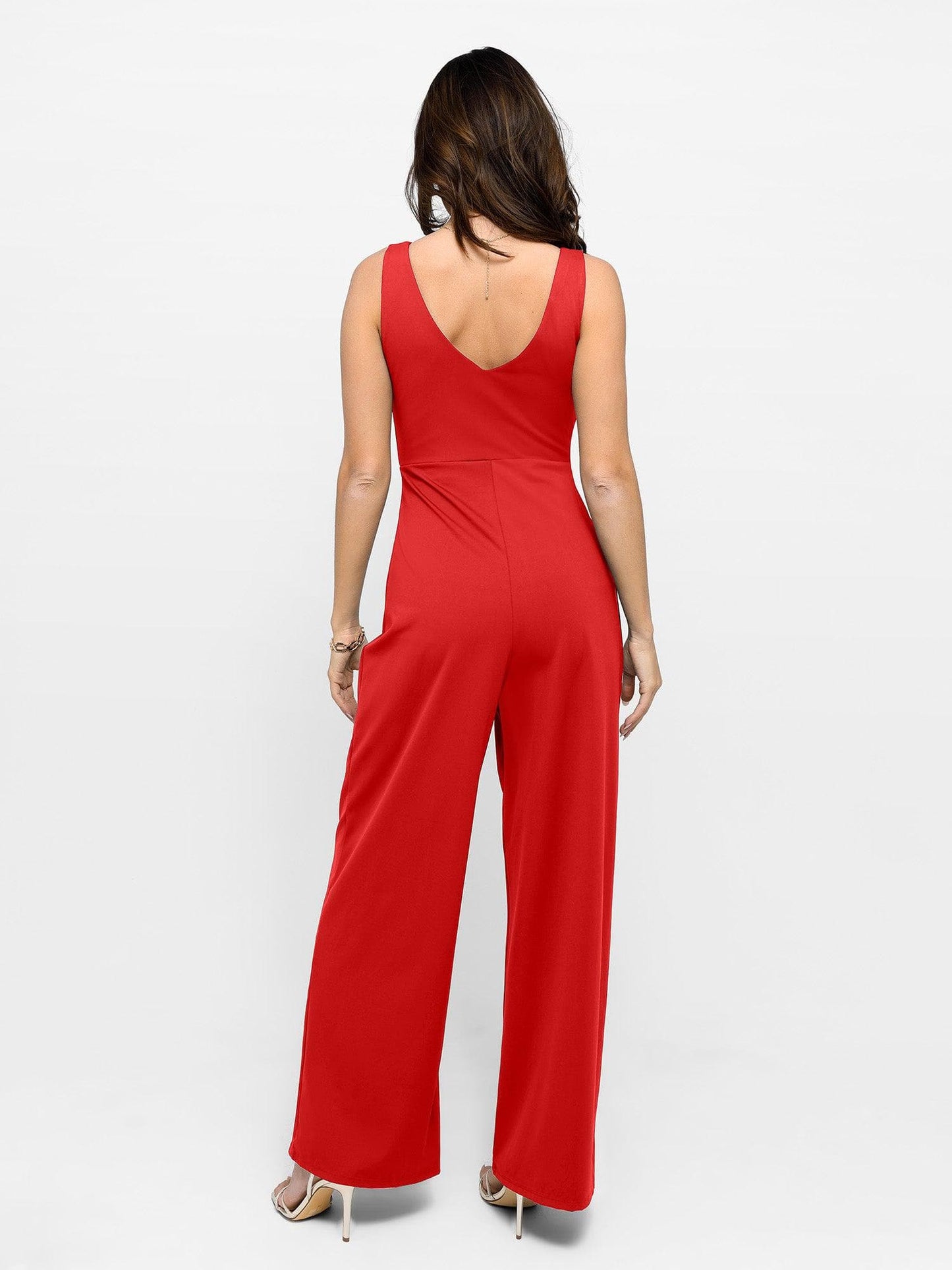 The Shapewear Jumpsuit V Neck Wide-Leg Sleeveless or Dress