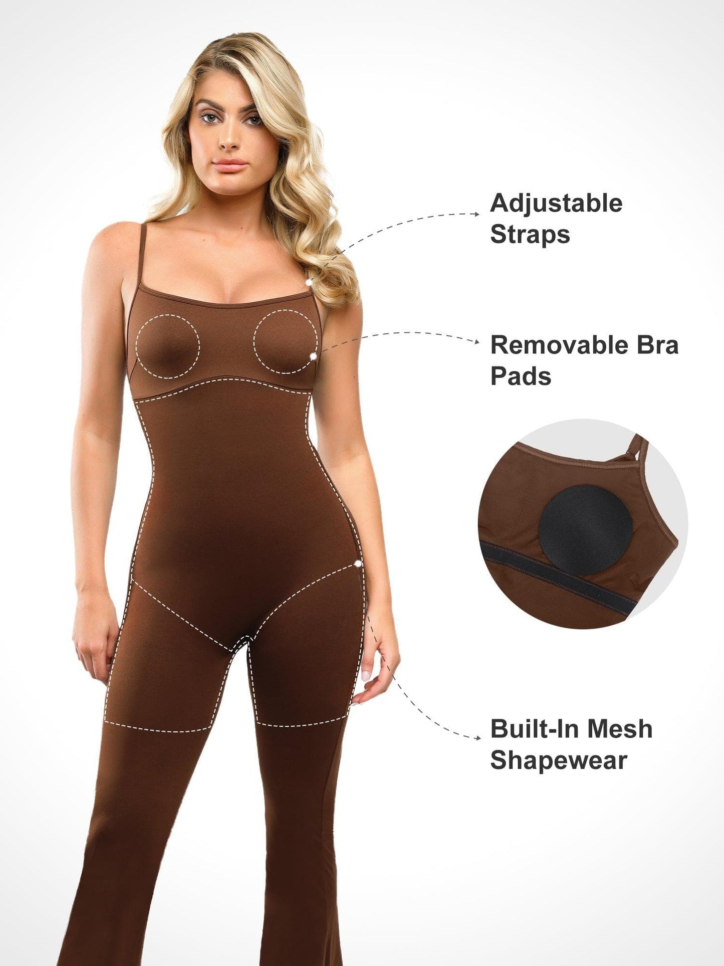 The Shapewear Jumpsuits One Piece Thigh Slimming