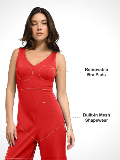 Combinaison Shapewear à jambes larges