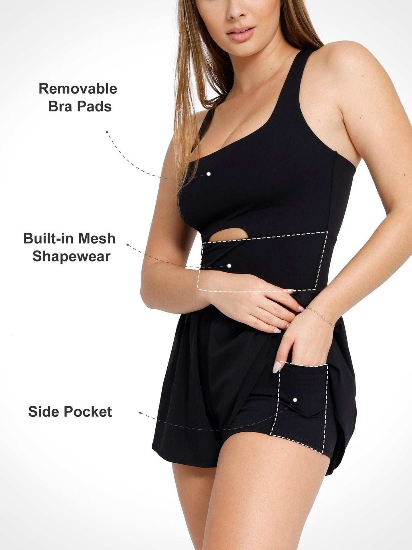 The Shapewear Romper Pet Hair Resistant Workout