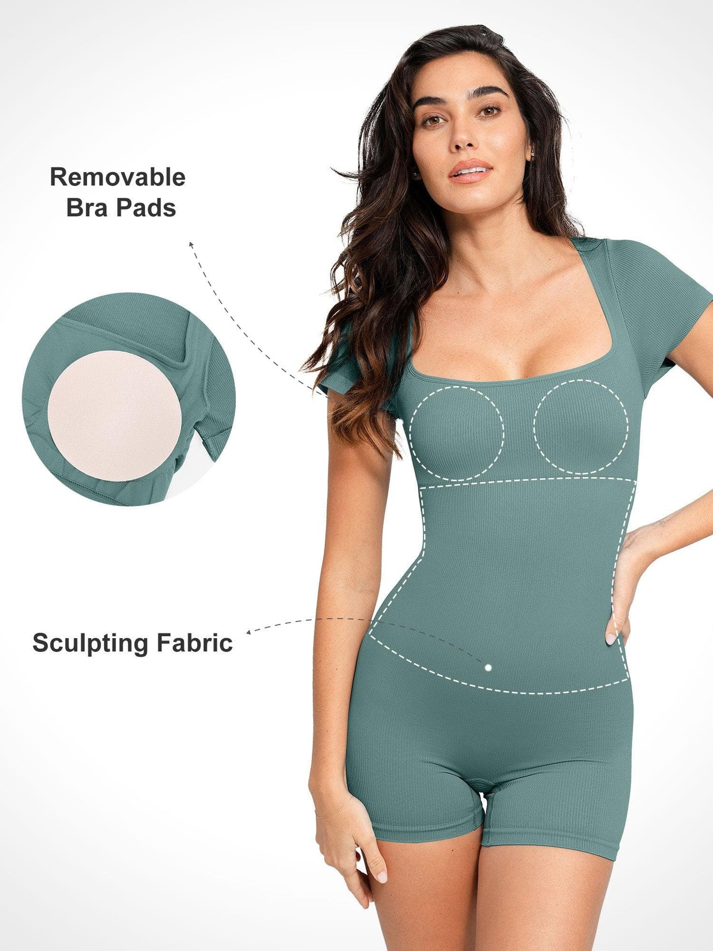 The Shapewear Romper Seamless Ribbed Sport