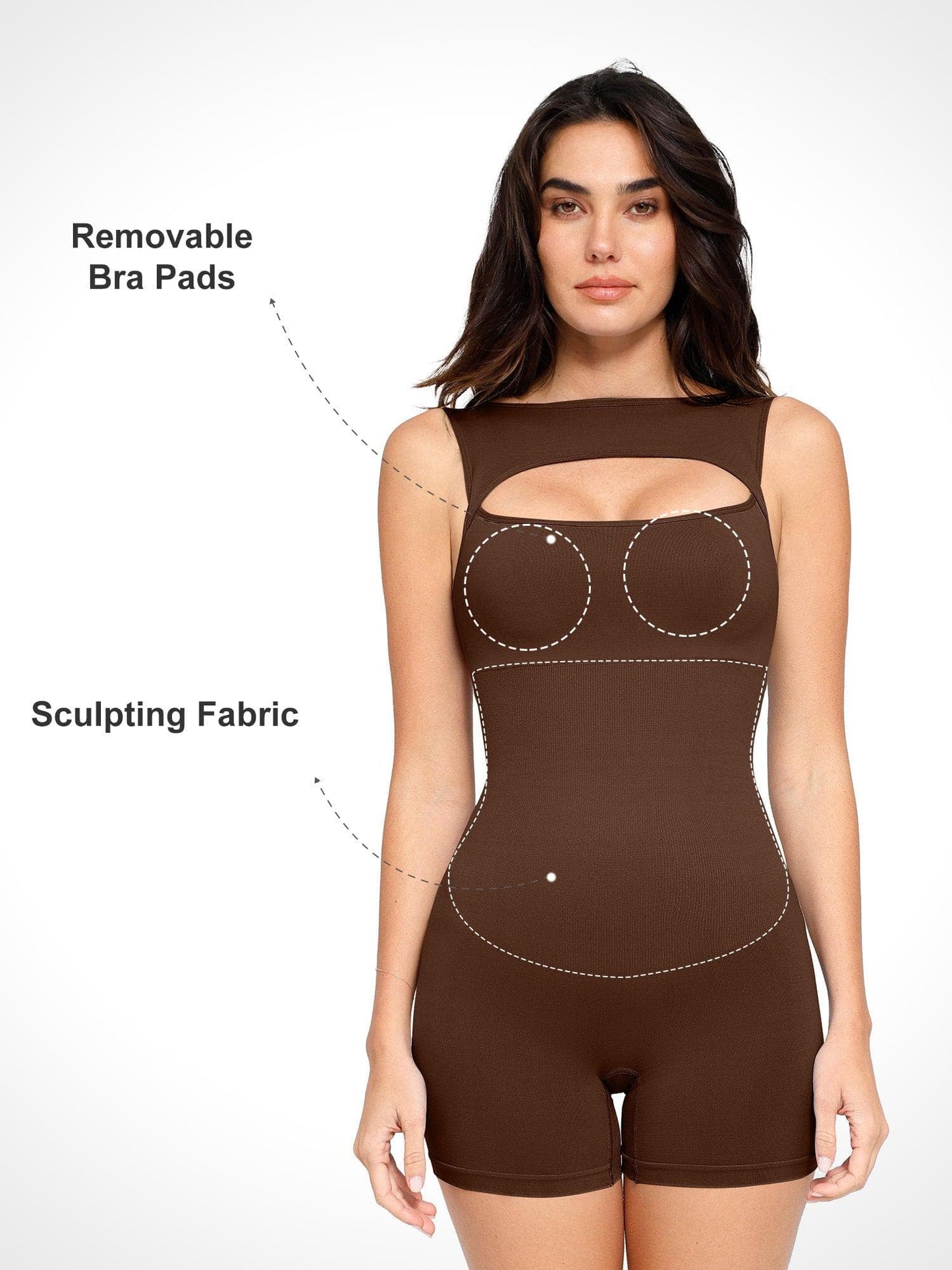 The Shapewear Romper Seamless Tummy Control Cut-Out