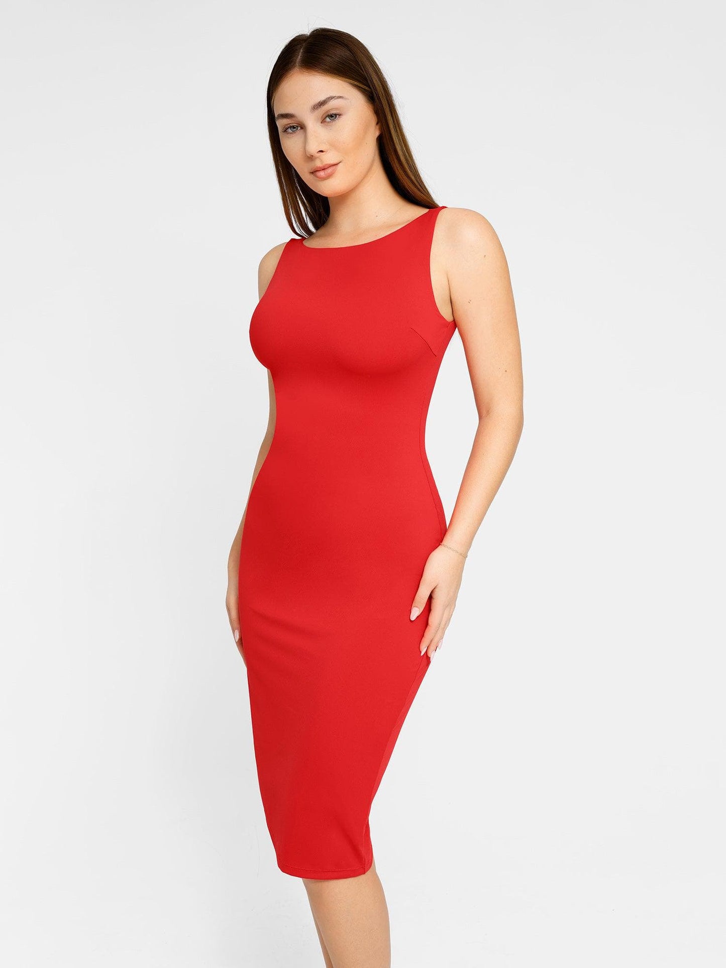 The Shapewear Dress Workwear Sleeveless Midi